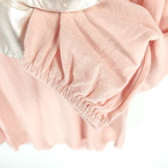 NWT LAUREN RALPH LAUREN BLACK LABEL LINEN Blend Ruffle Neck Top Keyhole Neck LG - Picture 10 of 15